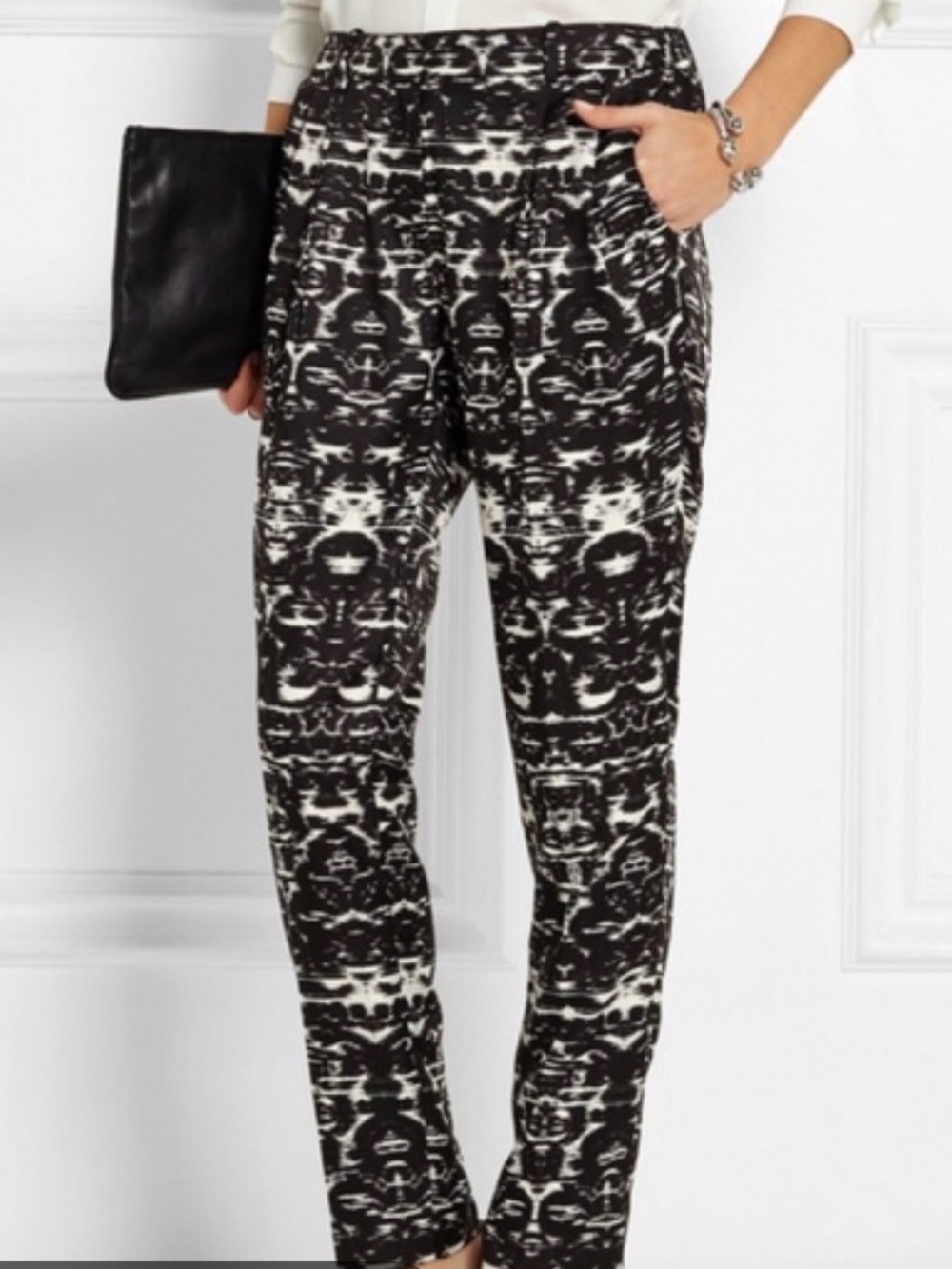 J. Crew Black and White Printed Skinny Pants💥